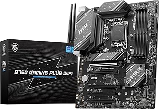 لوحة ام للالعاب من اس اي معالجات انتل الجيل 12 13 LGA 1700 PCIe وDDR5 4 وM.2 LAN 2.5 جيجابايت في الثانية وUSB 3.2 وواي فاي 6E ATX MSI B760 جيمينغ بلس واي جيمنج مو مايكرو ايه تي اكس