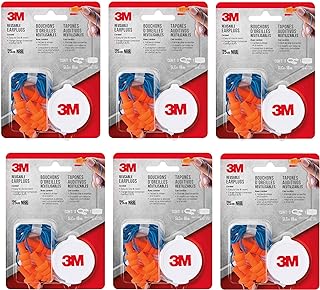 3M سدادة اذن سلكية قابلة لاعادة الاستخدام 90716-80025T، 3 ازواج مع حافظة (6)