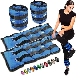 C.P.Sports Weight Cuffs Pair (Set of 2) or Combination Packs for Wrist & Ankle, Weights for Arms & Legs, 0.5 kg - 8 kg, Ankle Weights for Fitness, Jogging, Endurance, Strength Training, Gym