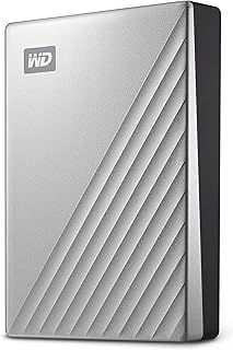 WD 5 تيرابايت ماي باسبورت ألترا لأجهزة ماك ، فضي ، محرك أقراص ثابتة خارجي محمول ، USB-C ومتوافق مع USB 3.1 - WDBPMV0050BSL-WESN