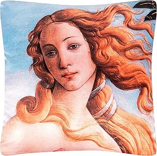 VON LILIENFELD Cushion Art Motif Botticelli Birth of Venus Decorative Cushion 40 x 40 cm Sofa Cushion Home Living Room Cushion Cover with Filling Printed on Both Sides